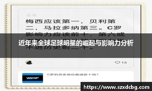 近年来全球足球明星的崛起与影响力分析